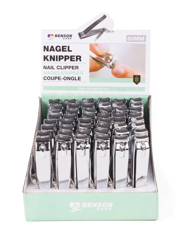 Nagelknipper 80 mm display – Afmeting 80 mm., Voor hand- en teennagels