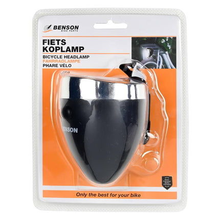 Fietskoplamp 3 LED Zwart, Voorvorkmontage, 3x AAA, Stijlvolle Verlichting