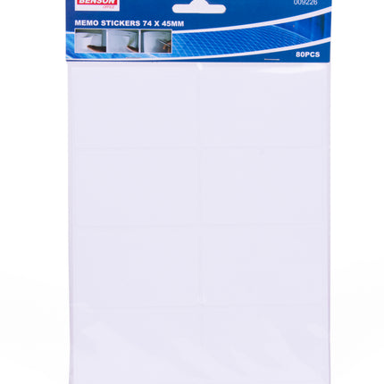 Memo stickers 74 x 45 mm 80 dlg – Aantal 80 memo stickers, Afmeting per sticker 74 x 45 mm