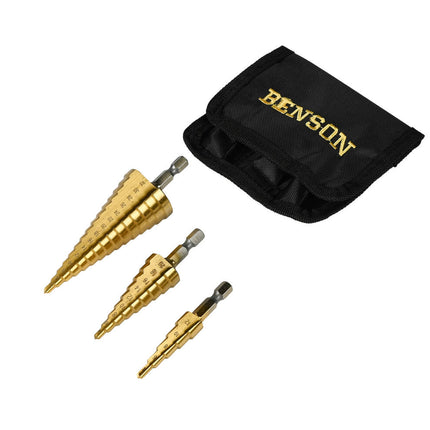 3-delige HSS Tita Stappenboorset 4-32mm, ideaal voor metaalbewerking