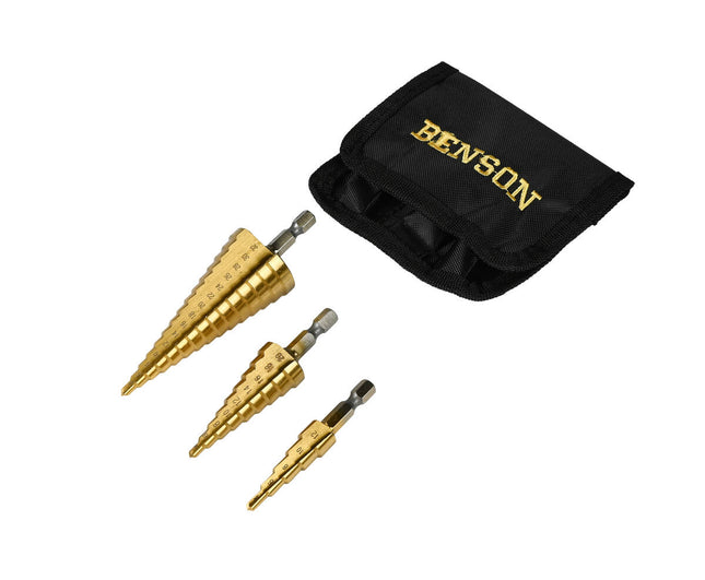 3-delige HSS Tita Stappenboorset 4-32mm, ideaal voor metaalbewerking