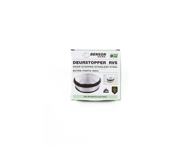 RVS Deurstopper Ø10,5cm, 0.8kg, Bescherming & Design, Thuis & Kantoor