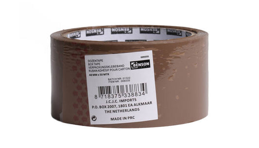 Dozentape bruin 50 mtr x 48 mm actie