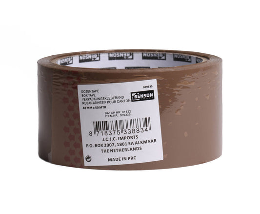 Bruine Dozentape 48mm x 50m, Sterk Hechtend voor Verhuisdozen