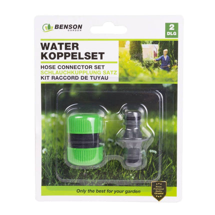 2-delige waterkoppelset voor efficiënte tuinslangverbindingen