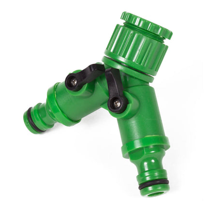 Water Snelkoppeling 2-Weg, 1/2"-3/4", Voor Tuinslangen Aansluiten