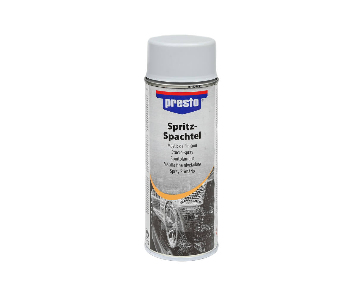 Presto Spuitplamuur 400ml - Gladde afwerking, perfect voor metaal en hout.