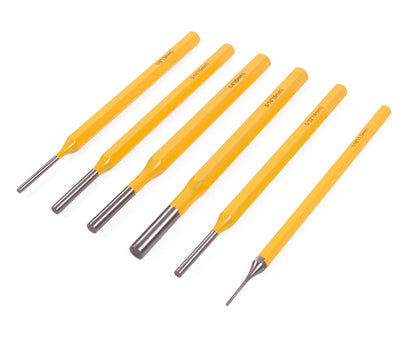 Drevel Center Set 6 dlg Cr-V: 6-delig Cr-V staal voor hout- en metaalbewerking