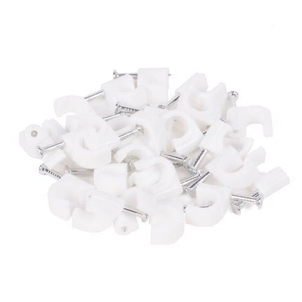Snoerclips 7 mm, 25 stuks - Voor Veilig Kabelbeheer Thuis/Kantoor