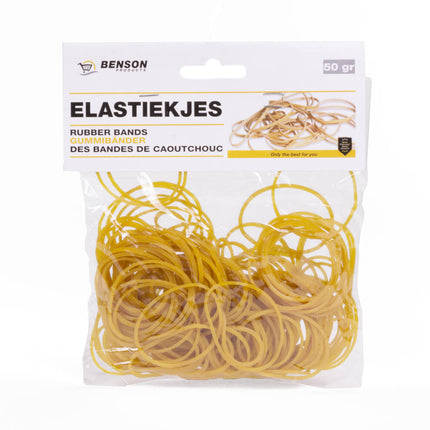 Elastiekjes 50g Naturel - Bundel Documenten & Sluit Verpakkingen