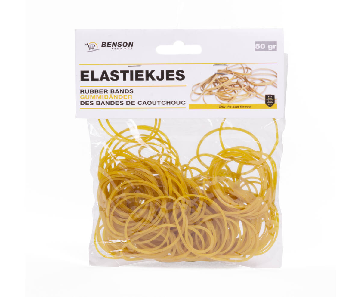 Elastiekjes 50g Naturel - Bundel Documenten & Sluit Verpakkingen