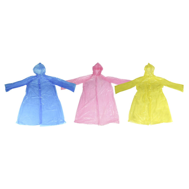 Regenjas lang wegwerp mix – Lengte 120 cm, voor volledige dekking., Aantal per stuk