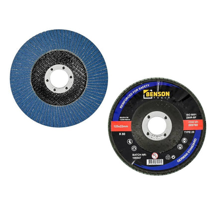 Lamellenschijf 125 mm K 80 - Voor Polijsten en Verwijderen van Roest