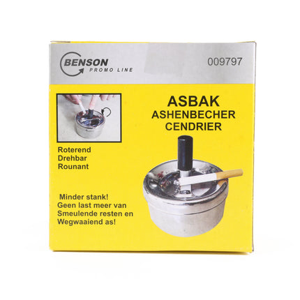 Asbak roterend – Diameter 9 cm, 9 cm
