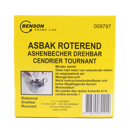 Asbak roterend – Diameter 9 cm, 9 cm
