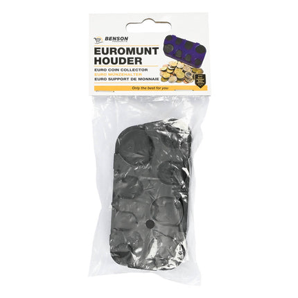 Euromunt Houder, 56 munten, 10x5,2cm, zwart, snel betalen mogelijk