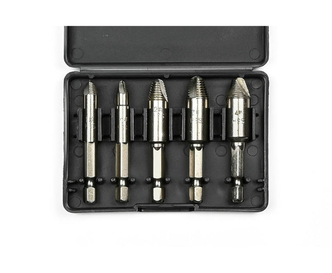 Schroefverwijderaar Set 5 dlg HSS4241 voor Beschadigde Schroeven
