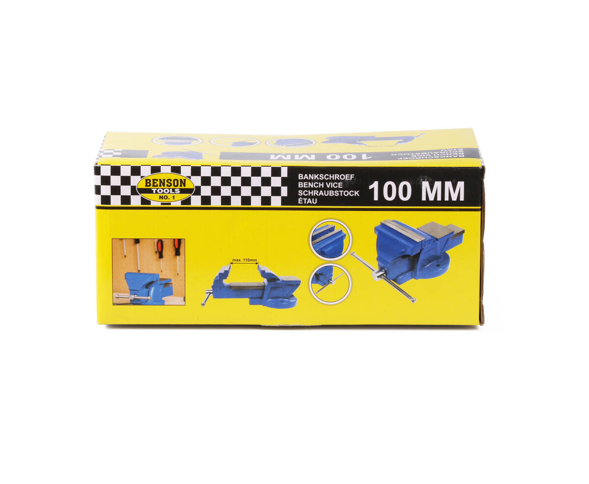 Bankschroef 100 mm - Voor hout- en metaalbewerking, 360° draaibaar