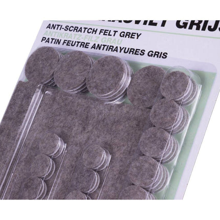 Grijze Antikrasvilt Set 80-delig: Beschermt Vloeren & Dempt Geluid