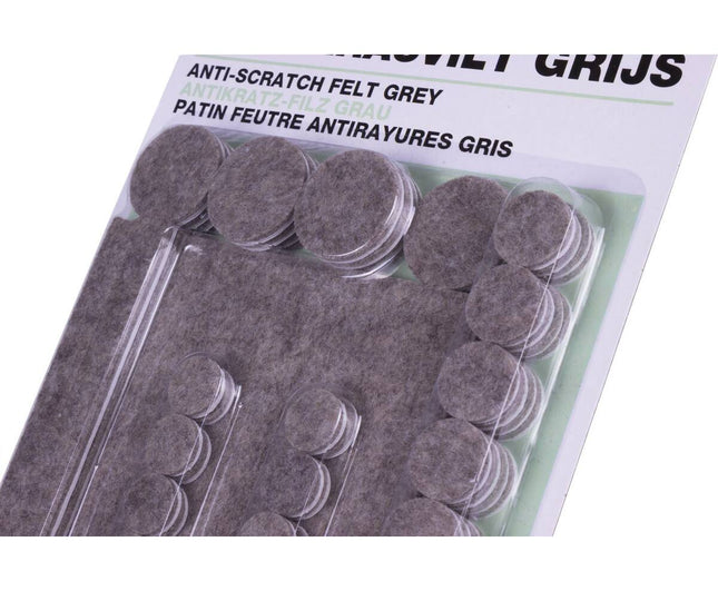 Grijze Antikrasvilt Set 80-delig: Beschermt Vloeren & Dempt Geluid
