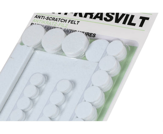 Antikrasvilt Set 80 dlg Wit - Beschermt vloeren, geluiddempend