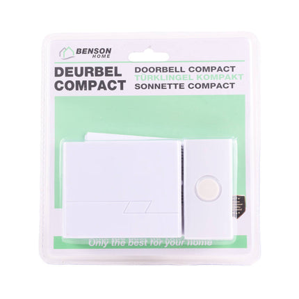 Draadloze Deurbel, 16 Melodieën, 30m Bereik, Compact en Eenvoudig te Installeren