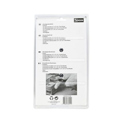 Borstel Set 20 dlg: Nylon, Staal, Messing - Voor Schoonmaak en Onderhoud