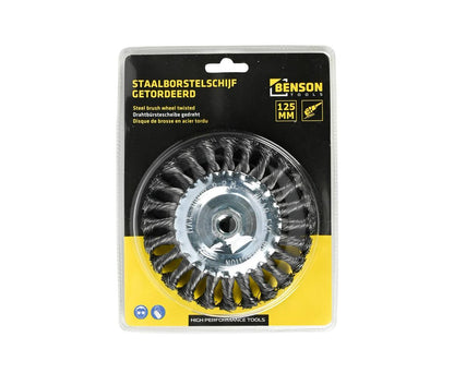 Staalborstelschijf 125mm M14, Verwijdert Roest/Verf, Voor Haakseslijper