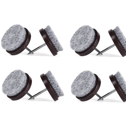 Antikrasvilt 24mm met Nagel, Set van 8, Beschermt Vloeren