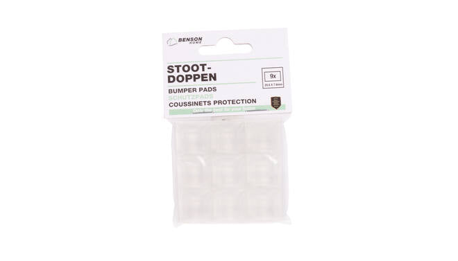 Stootdoppen 9 dlg transparant 20.6 x 20.6 x 7.6 mm