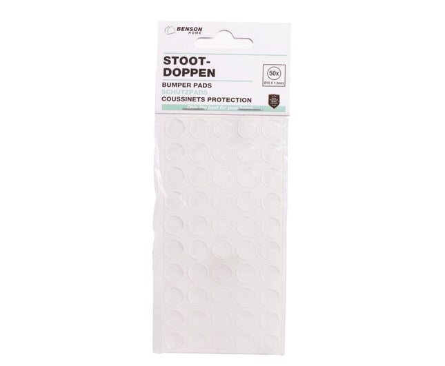Transparante Stootdoppen Ø10x1.5mm, 50 stuks voor Glazen Tafels