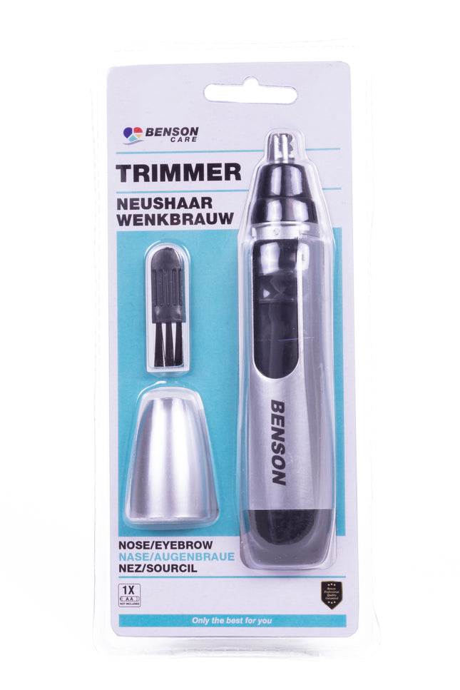Trimmer neushaar/wenkbrauw/ oor – Batterij 1 x AA (niet inbegrepen), Draadloos