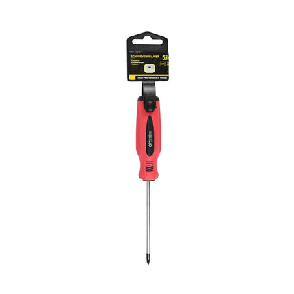 Pozi Schroevendraaier PZ1 100mm Cr-V, Rood/Zwart, Meubelmontage