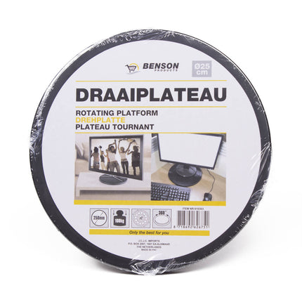 Draaiplateau ø25 cm, 360° draaibaar, 100 kg draagkracht, ideaal voor planten