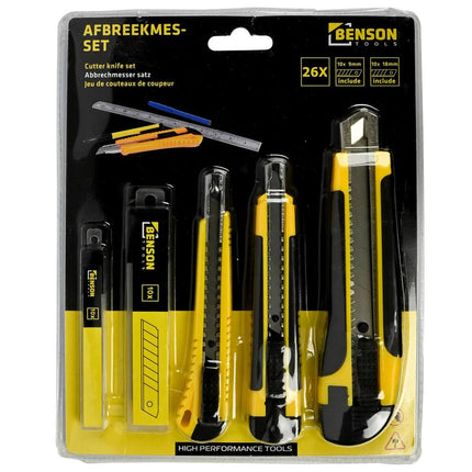 Afbreekmessen Set: 9 mm & 18 mm Snijwerk met 20 Reservemessen