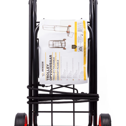 Trolley opvouwbaar zwart – Afm. opgevouwen 51x30cm., Afm. uitgevouwen 88 x 34cm
