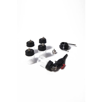 Airbrush Set 8 dlg - Inclusief Compressor & Nozzles voor Modelbouw