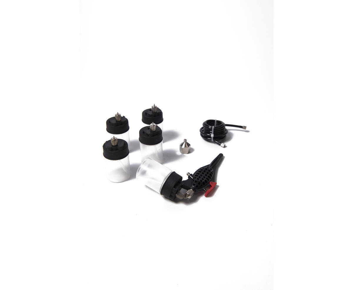 Airbrush Set 8 dlg - Inclusief Compressor & Nozzles voor Modelbouw