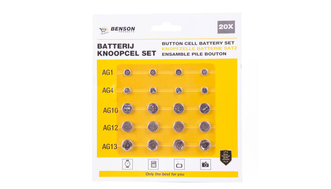 Batterij knoopcel set 20 dlg lithium