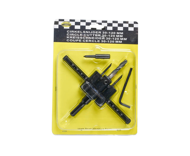 Cirkelsnijder 30-120 mm voor hout, gips, plastic; max diepte 30 mm