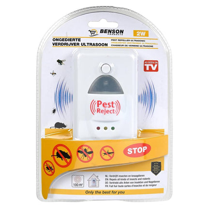 Ultrasone Ongedierte Verdrijver met Nachtlamp, Werkt tegen Insecten