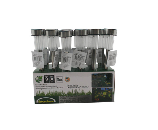 Solar Tuinlamp 31 cm RVS: Stijlvolle padverlichting zonder kabels