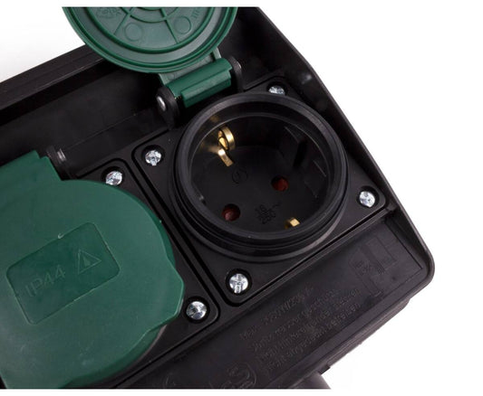Tuincontactdoos Spies 1.5m, 2 Stopcontacten, IP44 Spatwaterdicht