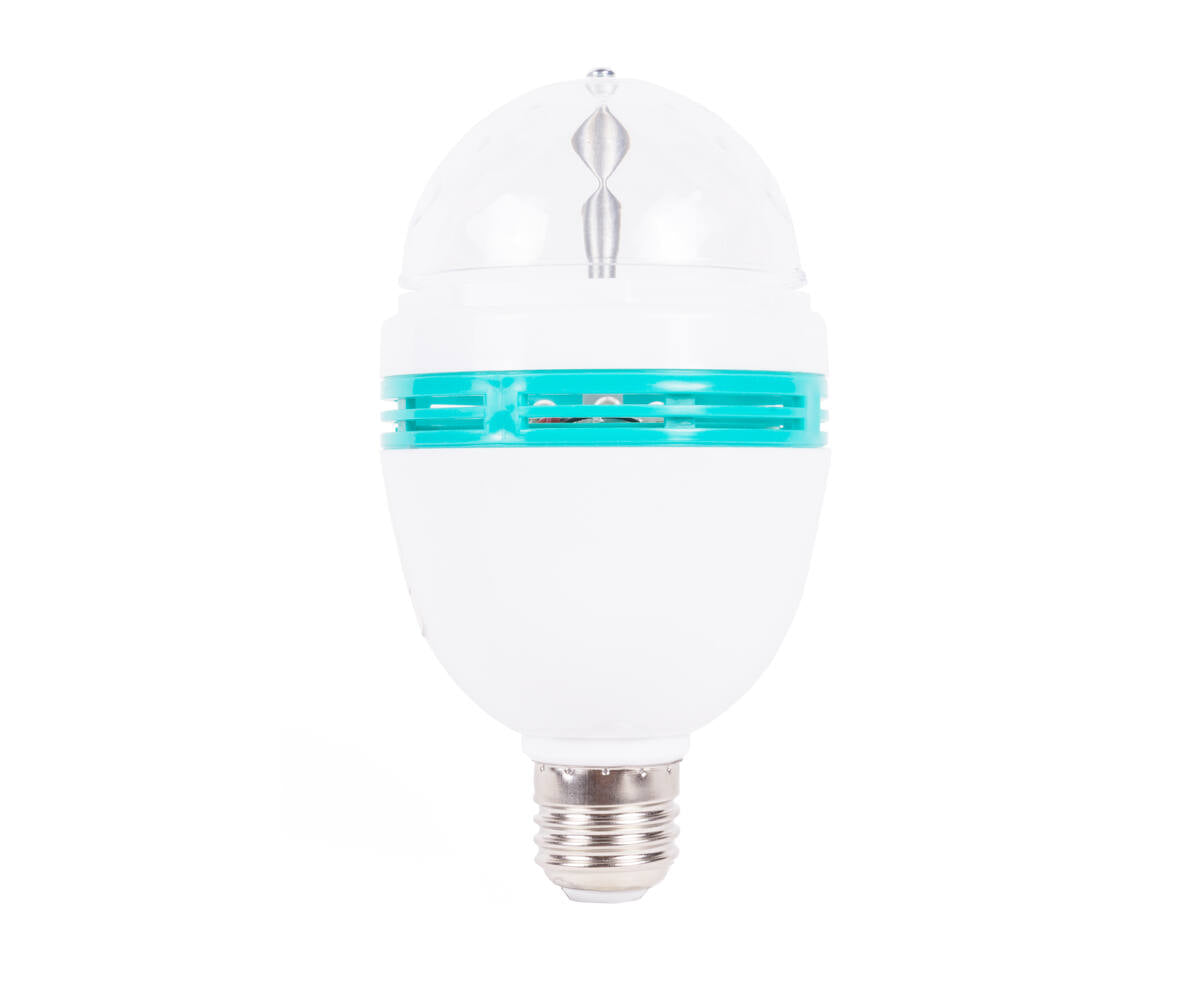 Roterende LED Discolamp E27, 3W, 360° Rood/Groen/Blauw Feestverlichting