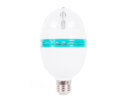 Roterende LED Discolamp E27, 3W, 360° Rood/Groen/Blauw Feestverlichting