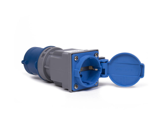 CEE Stekker IP44 16A 230V 2P+E, voor binnen/buiten gebruik.