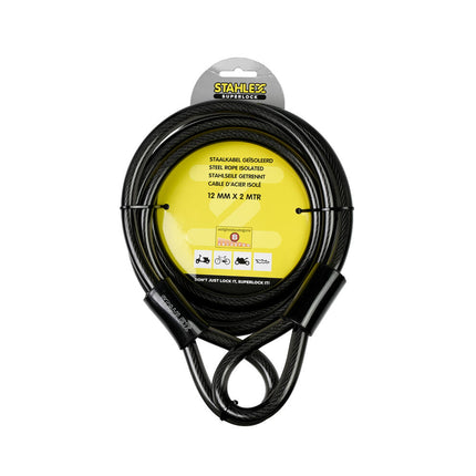 Geïsoleerde Staalkabel 12mm x 2m, Ideaal voor Bouw en Industrie