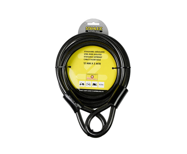 Geïsoleerde Staalkabel 12mm x 2m, Ideaal voor Bouw en Industrie