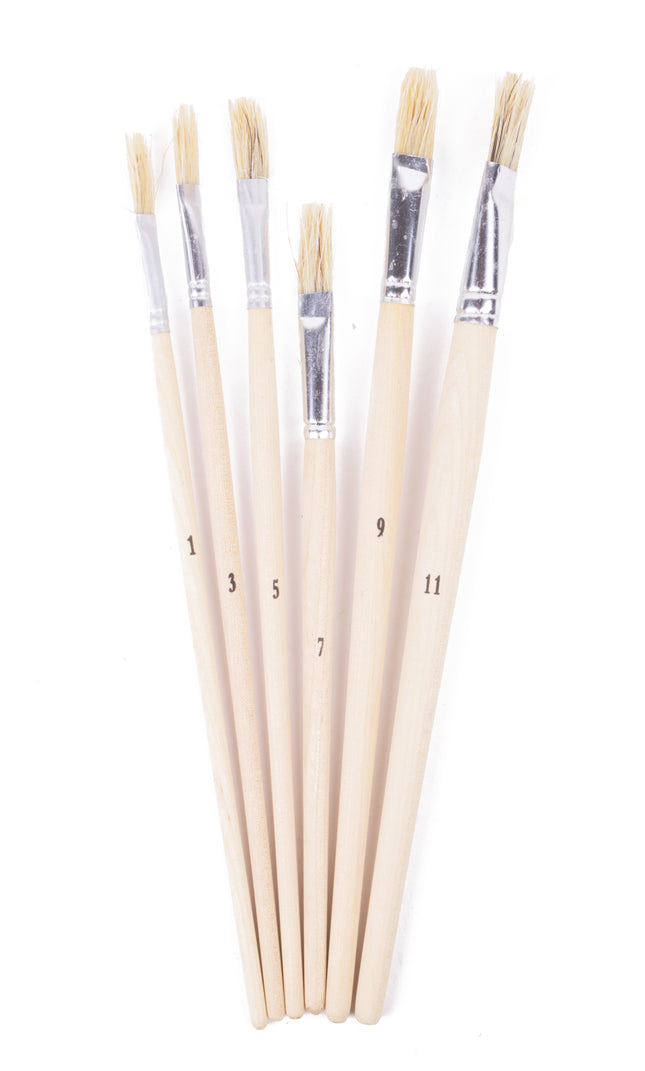 Penseelset 6 dlg plat