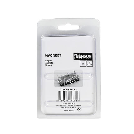 Magneet 25 mm 6 dlg rond – 4 mm